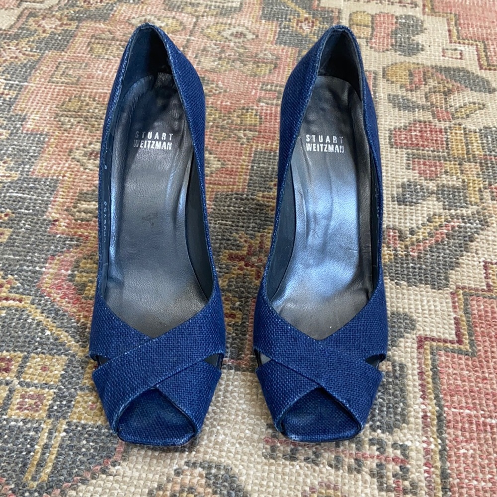 Stuart Weitzman denim pumps